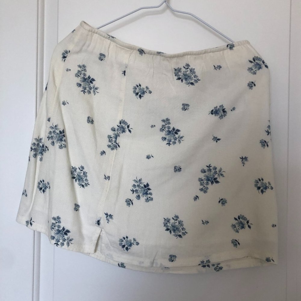 NWT american eagle blue floral mini skirt
